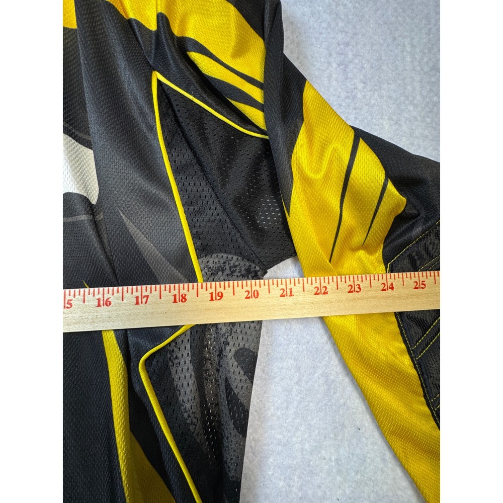 Evil Paintball Jersey Mens Medium Black Yellow Padded Long Sleeve Graphic Mesh - Picture 6 of 7